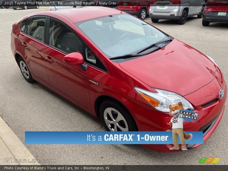 Barcelona Red Metallic / Misty Gray 2015 Toyota Prius Five Hybrid