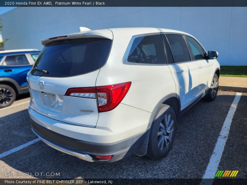 Platinum White Pearl / Black 2020 Honda Pilot EX AWD
