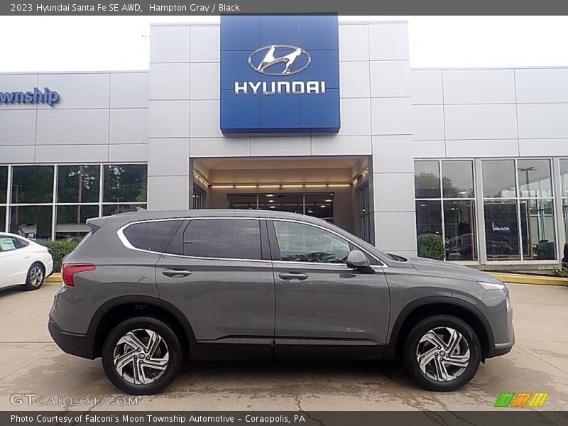 Hampton Gray / Black 2023 Hyundai Santa Fe SE AWD