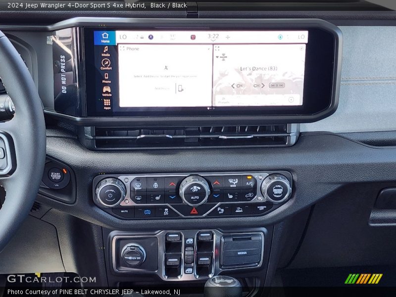 Black / Black 2024 Jeep Wrangler 4-Door Sport S 4xe Hybrid