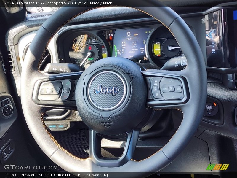 Black / Black 2024 Jeep Wrangler 4-Door Sport S 4xe Hybrid