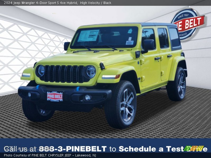 High Velocity / Black 2024 Jeep Wrangler 4-Door Sport S 4xe Hybrid