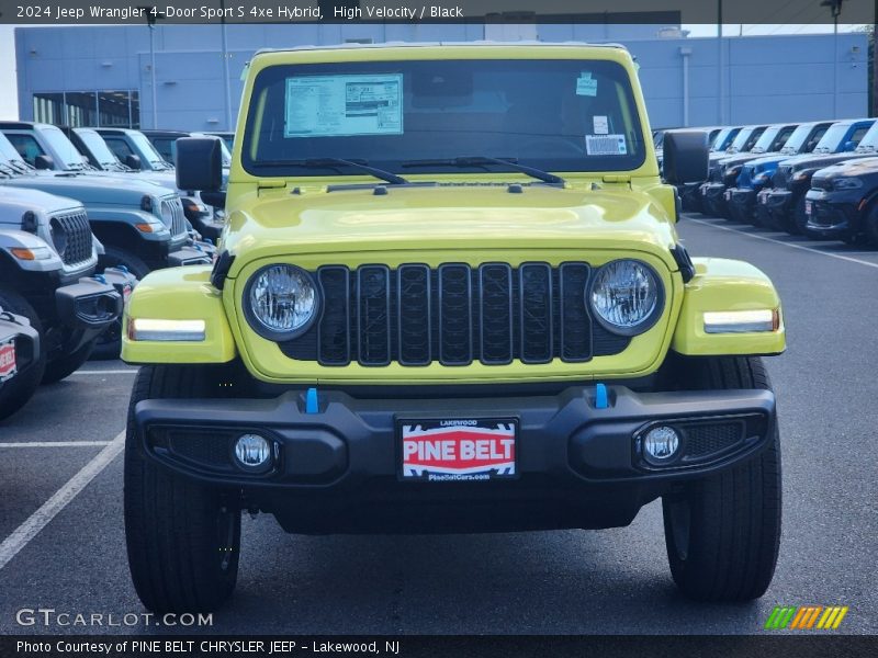 High Velocity / Black 2024 Jeep Wrangler 4-Door Sport S 4xe Hybrid