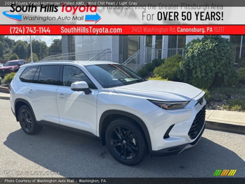 Wind Chill Pearl / Light Gray 2024 Toyota Grand Highlander Limited AWD