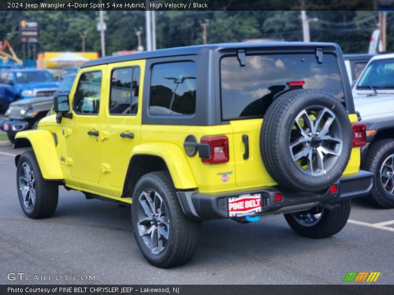 High Velocity / Black 2024 Jeep Wrangler 4-Door Sport S 4xe Hybrid