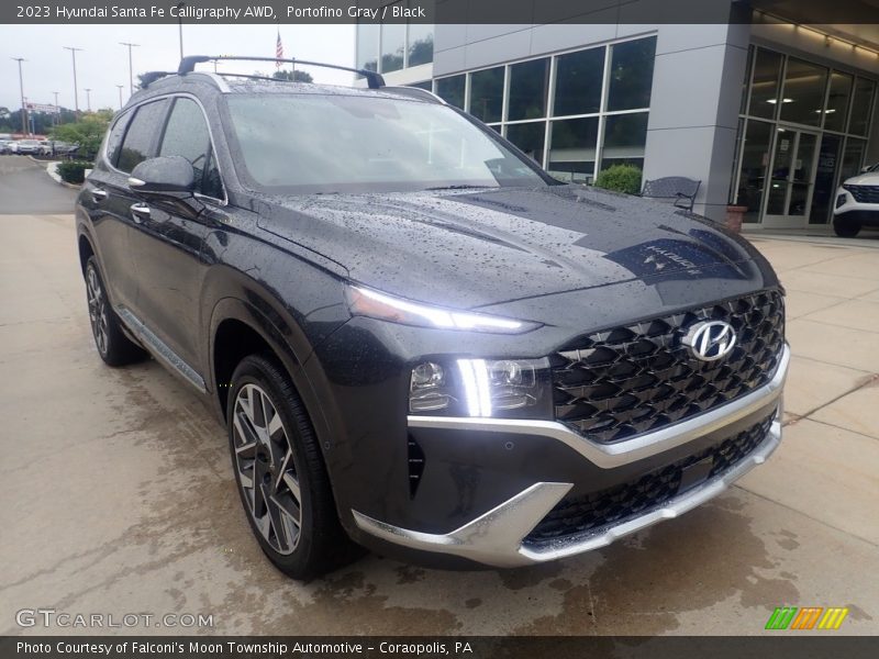 Portofino Gray / Black 2023 Hyundai Santa Fe Calligraphy AWD