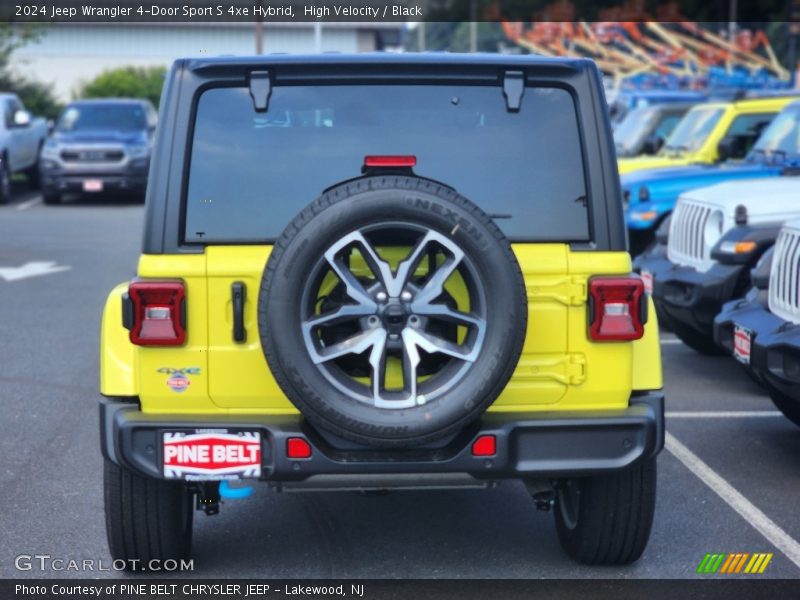 High Velocity / Black 2024 Jeep Wrangler 4-Door Sport S 4xe Hybrid