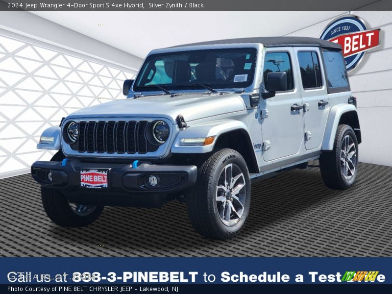 Silver Zynith / Black 2024 Jeep Wrangler 4-Door Sport S 4xe Hybrid