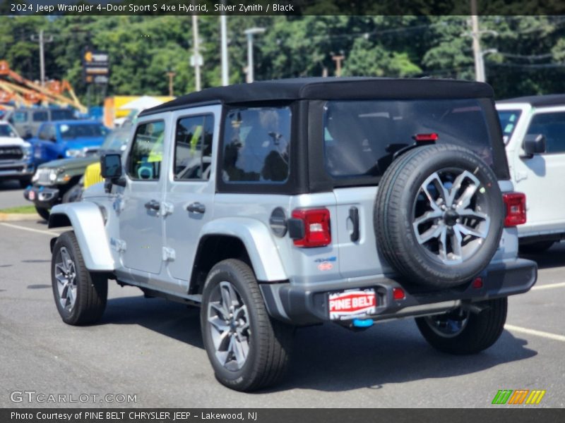 Silver Zynith / Black 2024 Jeep Wrangler 4-Door Sport S 4xe Hybrid