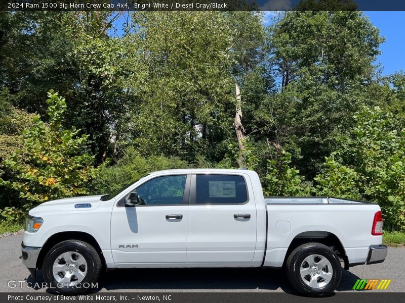 Bright White / Diesel Gray/Black 2024 Ram 1500 Big Horn Crew Cab 4x4