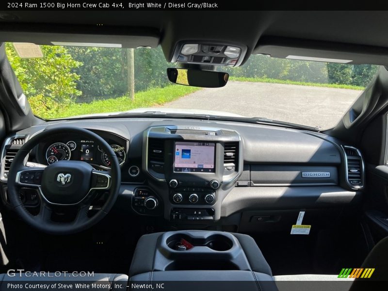 Bright White / Diesel Gray/Black 2024 Ram 1500 Big Horn Crew Cab 4x4