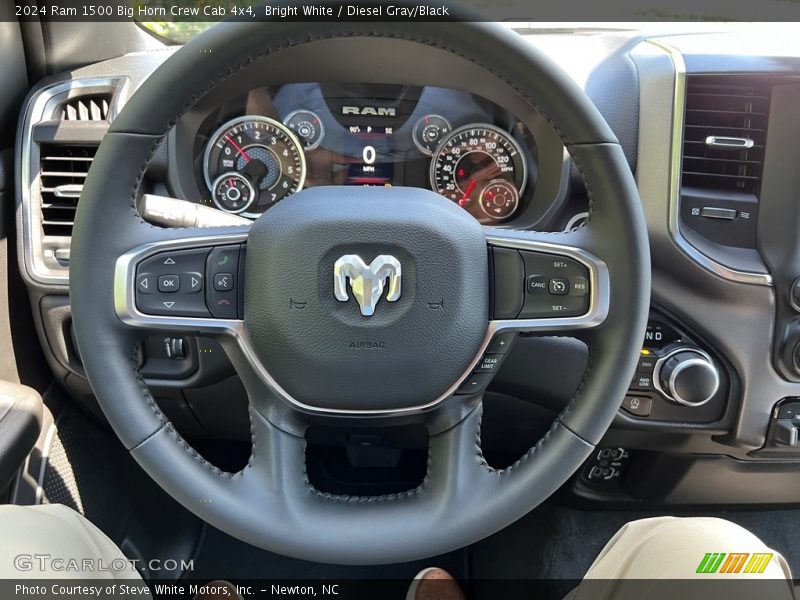 Bright White / Diesel Gray/Black 2024 Ram 1500 Big Horn Crew Cab 4x4