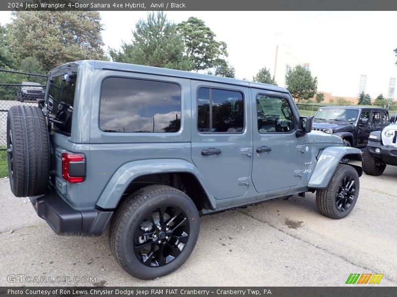 Anvil / Black 2024 Jeep Wrangler 4-Door Sahara 4xe Hybrid