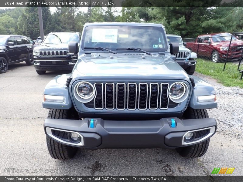 Anvil / Black 2024 Jeep Wrangler 4-Door Sahara 4xe Hybrid
