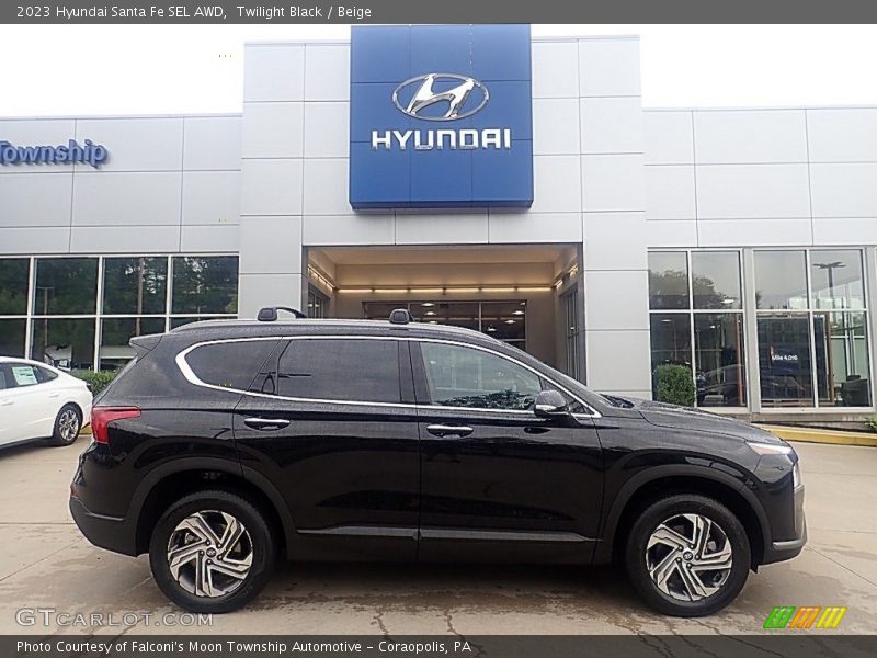 Twilight Black / Beige 2023 Hyundai Santa Fe SEL AWD