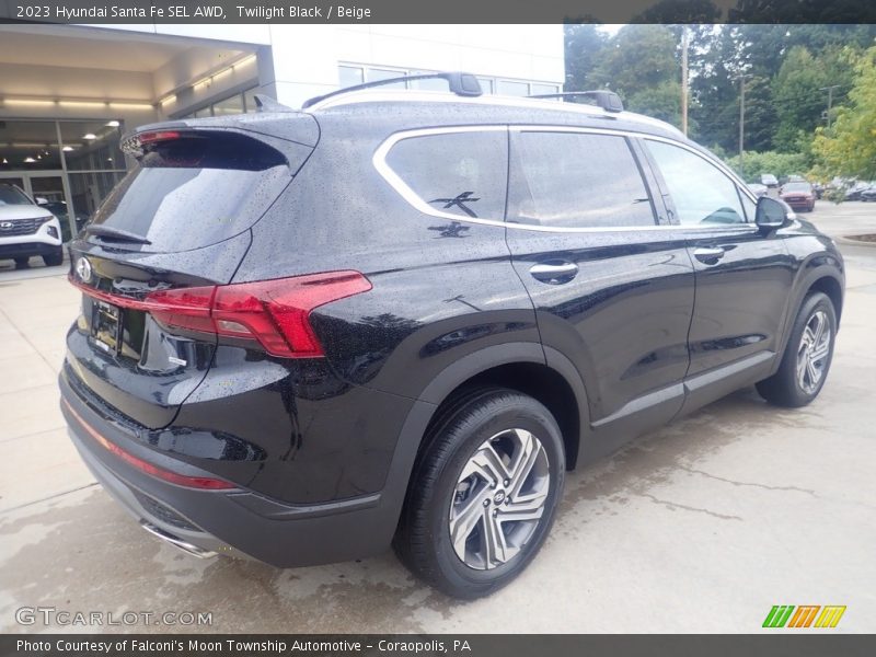 Twilight Black / Beige 2023 Hyundai Santa Fe SEL AWD