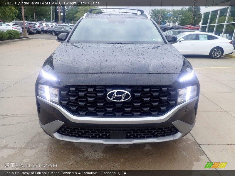 Twilight Black / Beige 2023 Hyundai Santa Fe SEL AWD