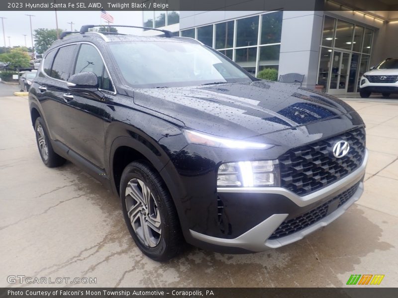 Twilight Black / Beige 2023 Hyundai Santa Fe SEL AWD