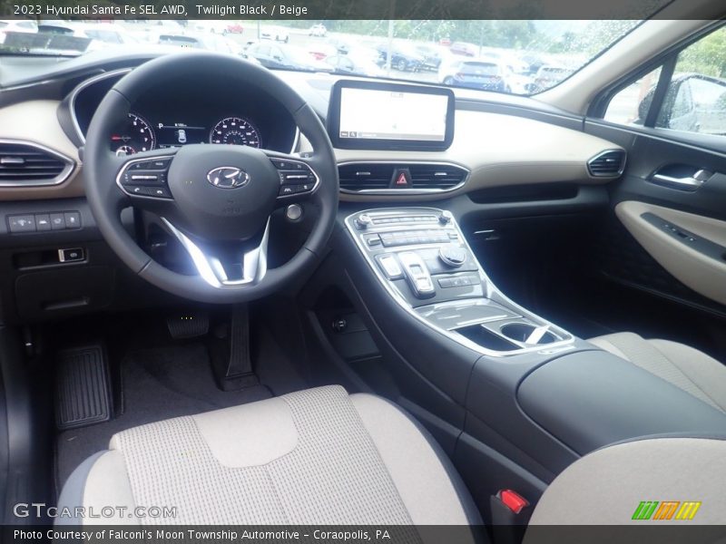 Twilight Black / Beige 2023 Hyundai Santa Fe SEL AWD
