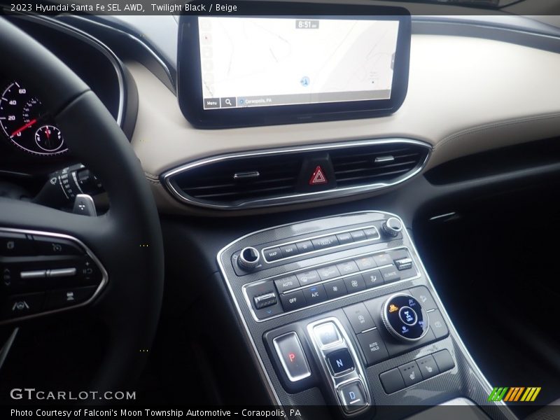 Twilight Black / Beige 2023 Hyundai Santa Fe SEL AWD