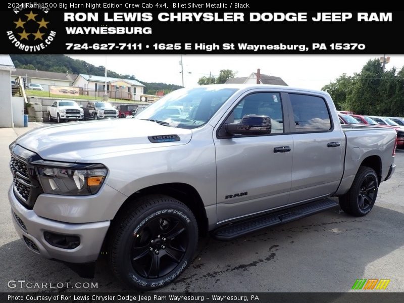 Billet Silver Metallic / Black 2024 Ram 1500 Big Horn Night Edition Crew Cab 4x4