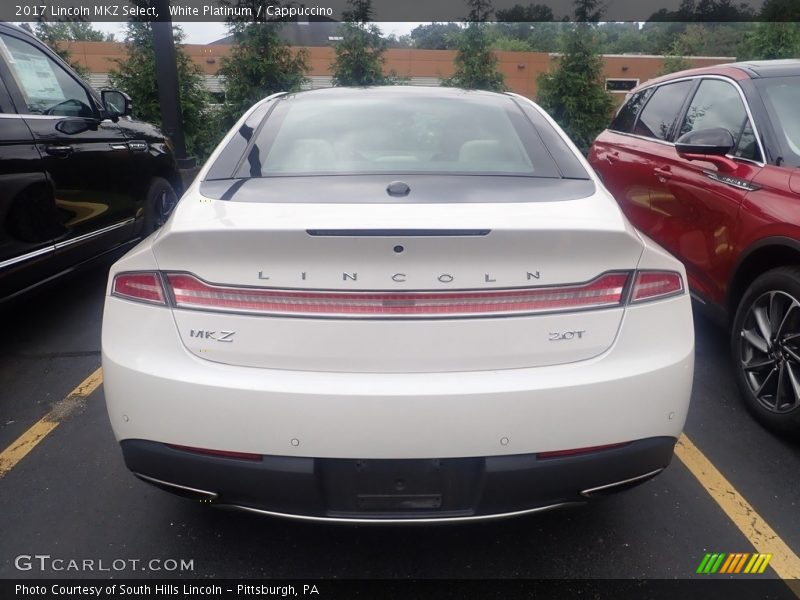 White Platinum / Cappuccino 2017 Lincoln MKZ Select