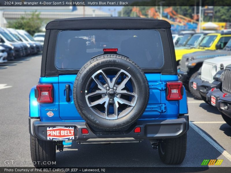 Hydro Blue Pearl / Black 2024 Jeep Wrangler 4-Door Sport S 4xe Hybrid