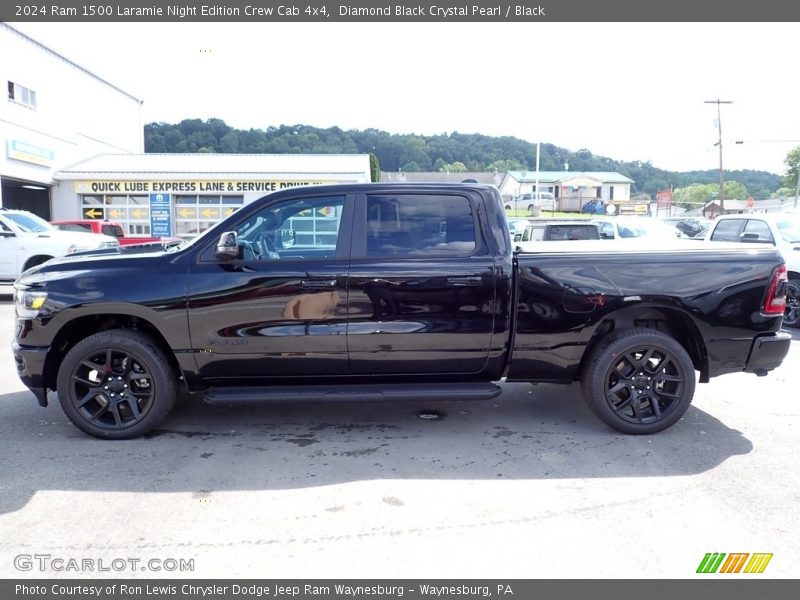 Diamond Black Crystal Pearl / Black 2024 Ram 1500 Laramie Night Edition Crew Cab 4x4