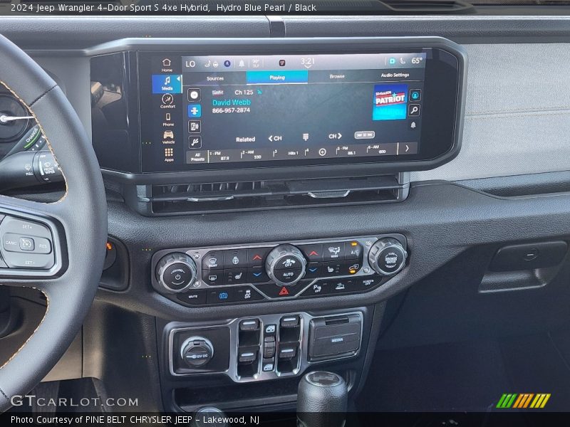 Hydro Blue Pearl / Black 2024 Jeep Wrangler 4-Door Sport S 4xe Hybrid