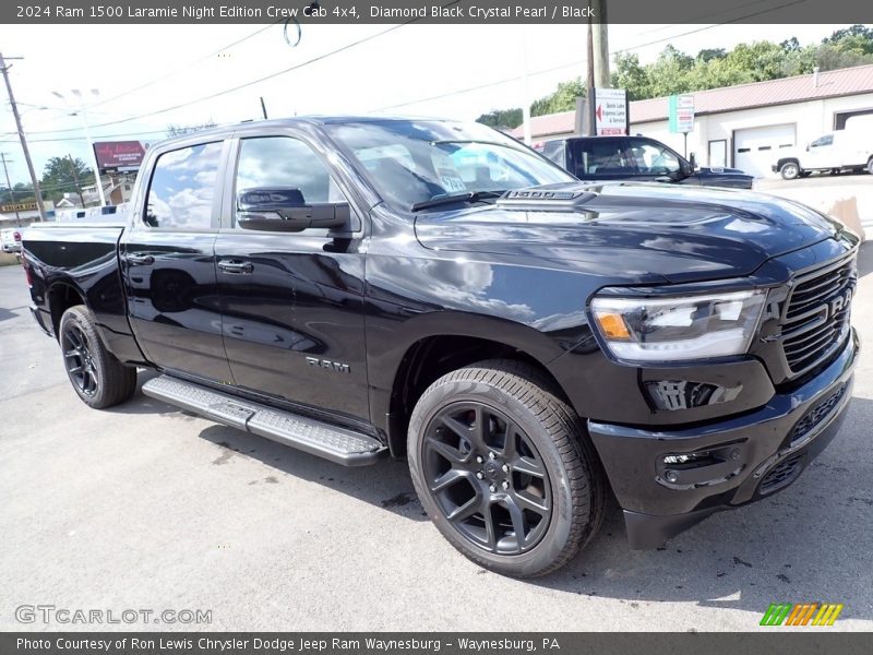 Diamond Black Crystal Pearl / Black 2024 Ram 1500 Laramie Night Edition Crew Cab 4x4