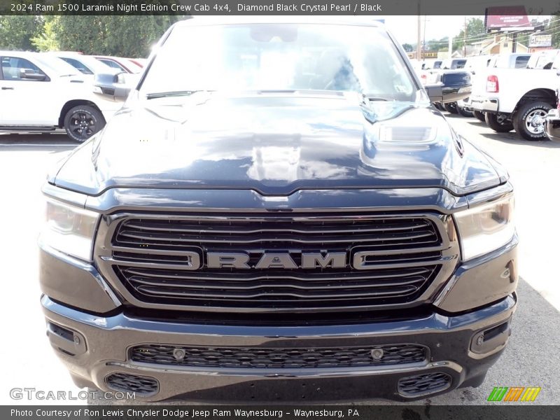 Diamond Black Crystal Pearl / Black 2024 Ram 1500 Laramie Night Edition Crew Cab 4x4