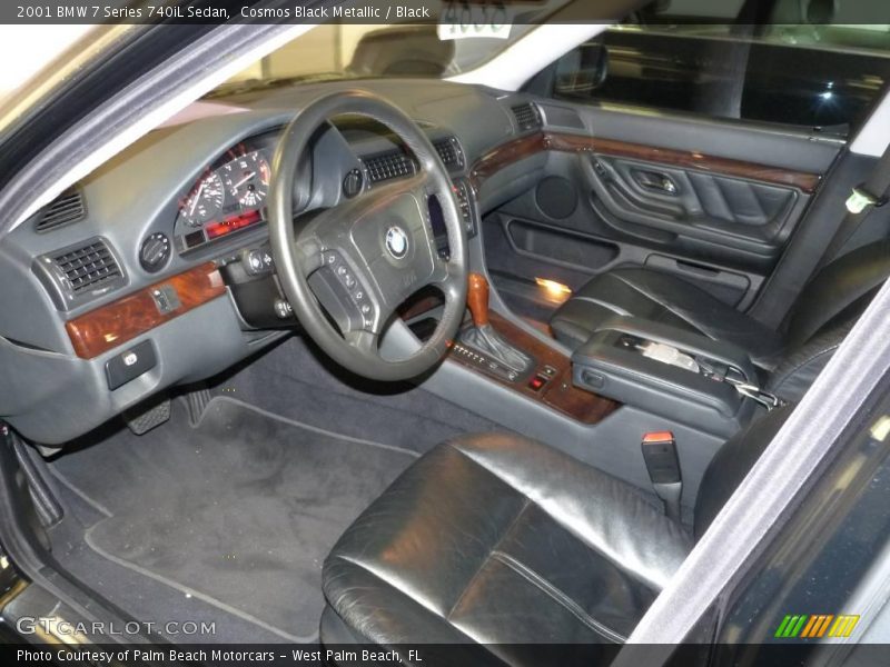 Cosmos Black Metallic / Black 2001 BMW 7 Series 740iL Sedan