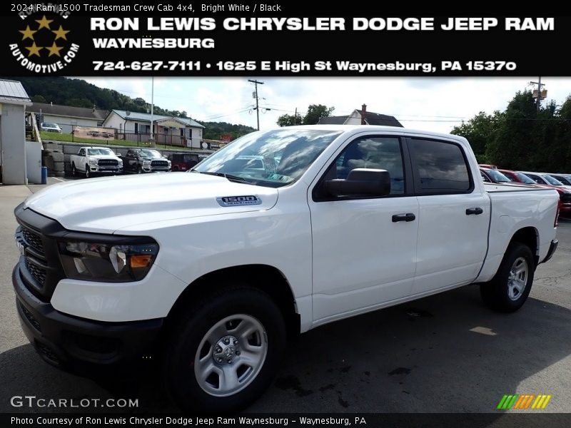 Bright White / Black 2024 Ram 1500 Tradesman Crew Cab 4x4