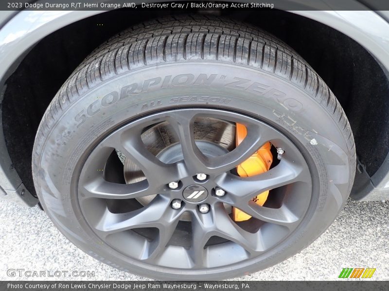 Destroyer Gray / Black/Orange Accent Stitching 2023 Dodge Durango R/T Hemi Orange AWD