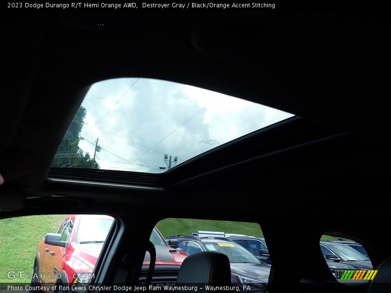 Destroyer Gray / Black/Orange Accent Stitching 2023 Dodge Durango R/T Hemi Orange AWD