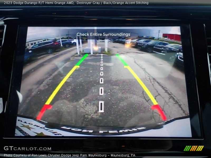 Destroyer Gray / Black/Orange Accent Stitching 2023 Dodge Durango R/T Hemi Orange AWD