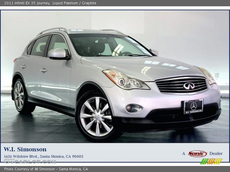 Liquid Platinum / Graphite 2011 Infiniti EX 35 Journey