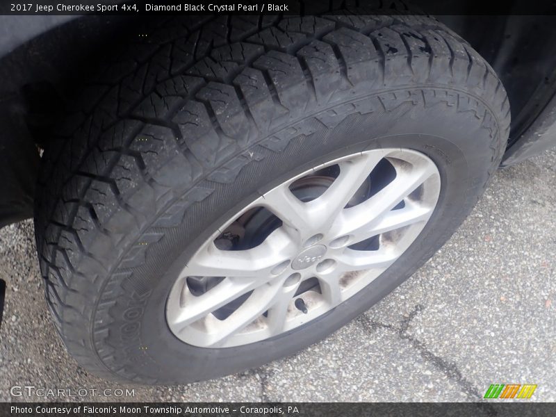 Diamond Black Crystal Pearl / Black 2017 Jeep Cherokee Sport 4x4