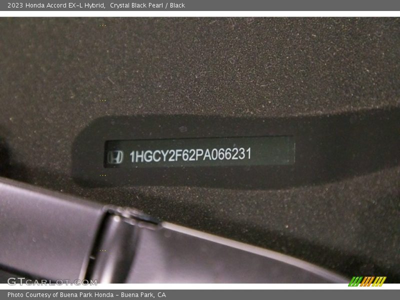 Crystal Black Pearl / Black 2023 Honda Accord EX-L Hybrid