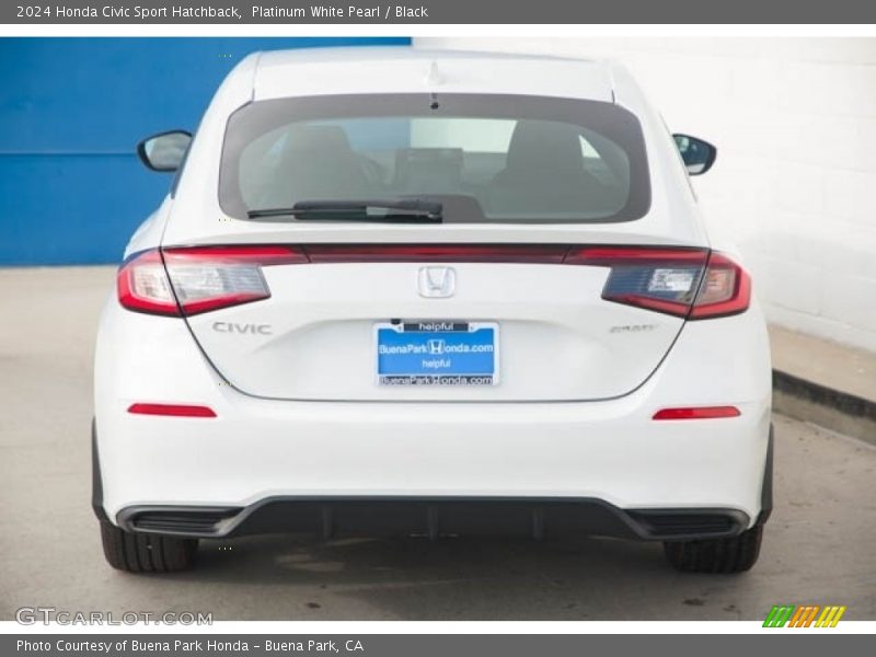 Platinum White Pearl / Black 2024 Honda Civic Sport Hatchback