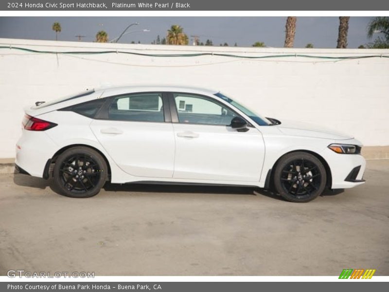Platinum White Pearl / Black 2024 Honda Civic Sport Hatchback
