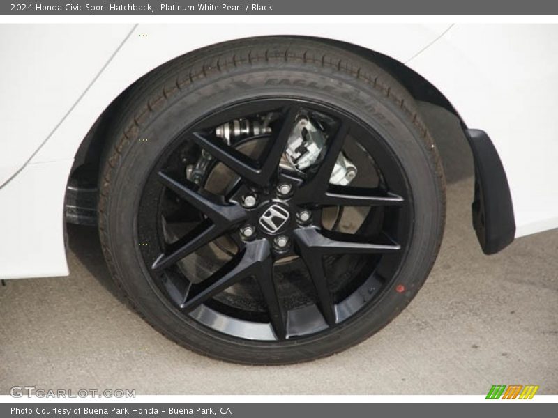 Platinum White Pearl / Black 2024 Honda Civic Sport Hatchback