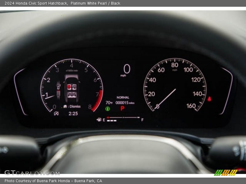 Platinum White Pearl / Black 2024 Honda Civic Sport Hatchback