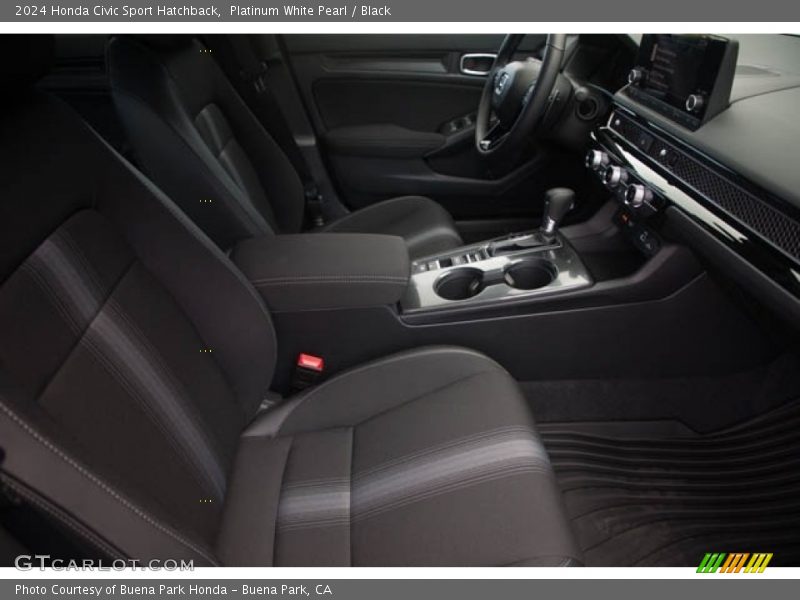 Platinum White Pearl / Black 2024 Honda Civic Sport Hatchback