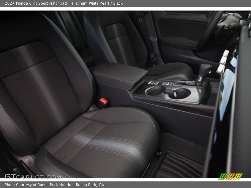 Platinum White Pearl / Black 2024 Honda Civic Sport Hatchback