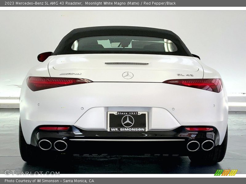 Moonlight White Magno (Matte) / Red Pepper/Black 2023 Mercedes-Benz SL AMG 43 Roadster