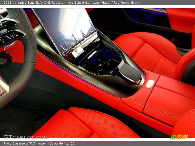 Moonlight White Magno (Matte) / Red Pepper/Black 2023 Mercedes-Benz SL AMG 43 Roadster