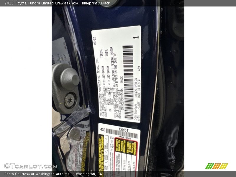 Blueprint / Black 2023 Toyota Tundra Limited CrewMax 4x4