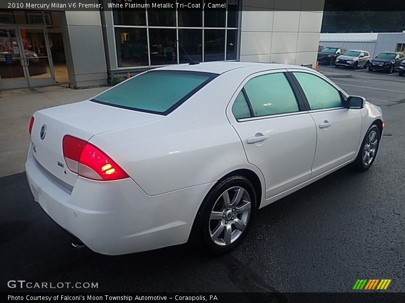 White Platinum Metallic Tri-Coat / Camel 2010 Mercury Milan V6 Premier