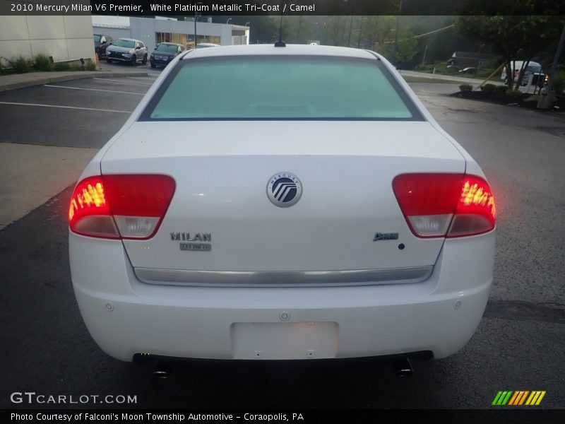 White Platinum Metallic Tri-Coat / Camel 2010 Mercury Milan V6 Premier